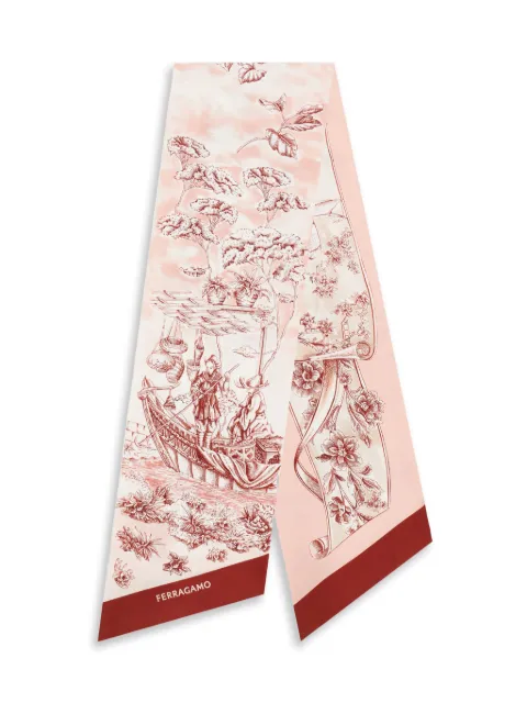 Ferragamo Voyage-print silk bandeau Pink 795146
