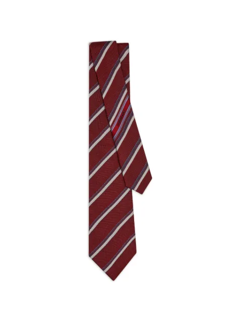 Ferragamo Regimental jacquard silk tie Red 794440