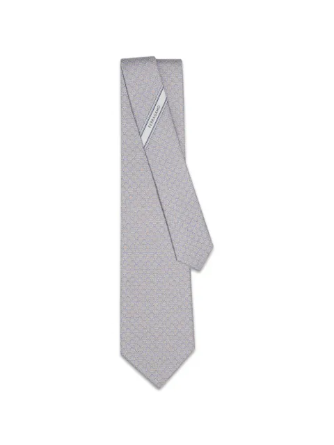 Ferragamo Link-print silk tie Neutrals 794589
