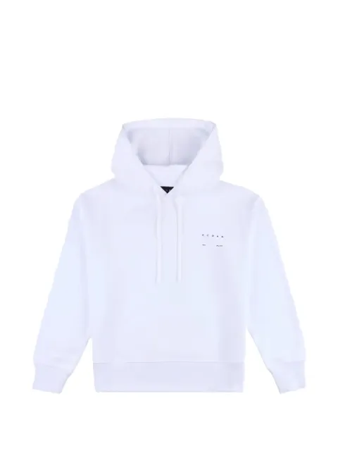 Hogan logo-print drawstring hoodie White KQWB5520330ZFUB001