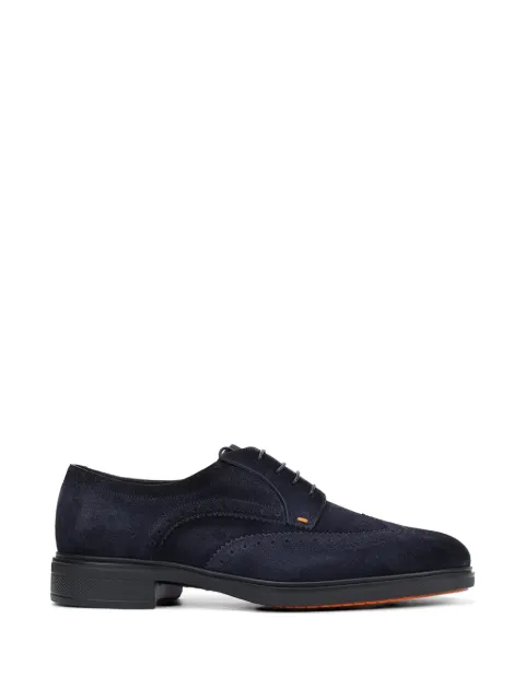 Santoni leather derby shoes Blue MGEG19033NEAXGEX