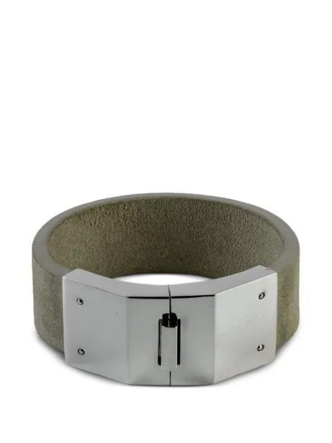Parts of Four Box Lock leather bracelet Silver 8131FLEPA