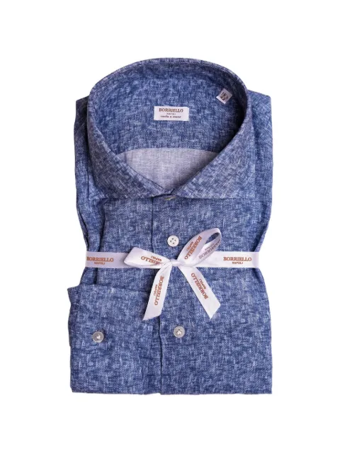 BORRIELLO NAPOLI spread-collar shirt Blue 22050
