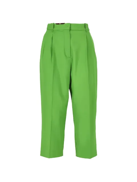 Elisabetta Franchi pleat-detail trousers Green PA17761E2