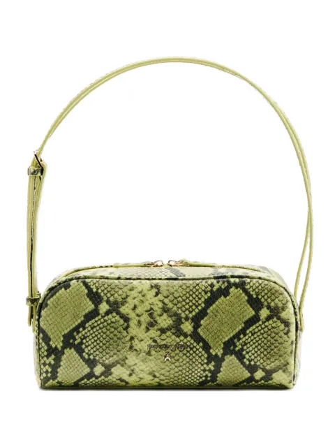 Patrizia Pepe python-print leather shoulder bag Green 2B0169L032G636