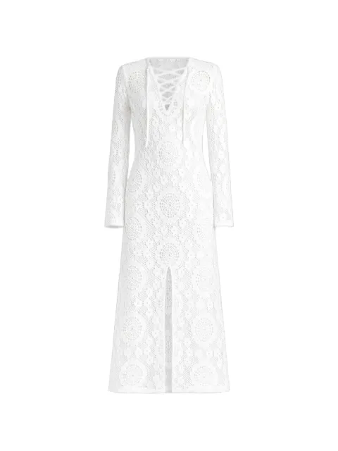 SIMKHAI floral-lace crochet-knit dress White 1261196SW