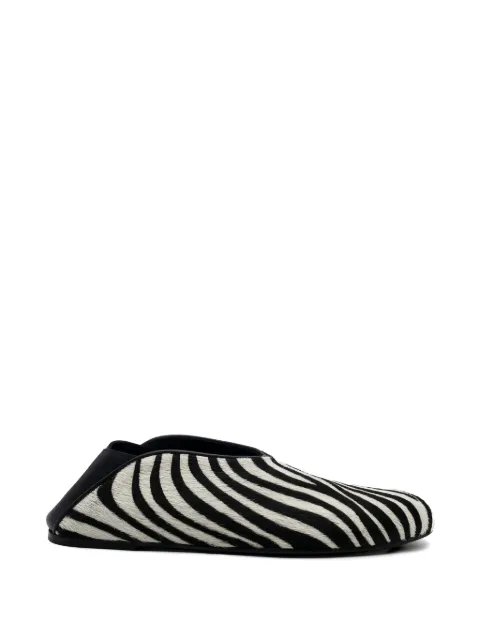 GIABORGHINI Granny zebra-print mules White GRSLLPON