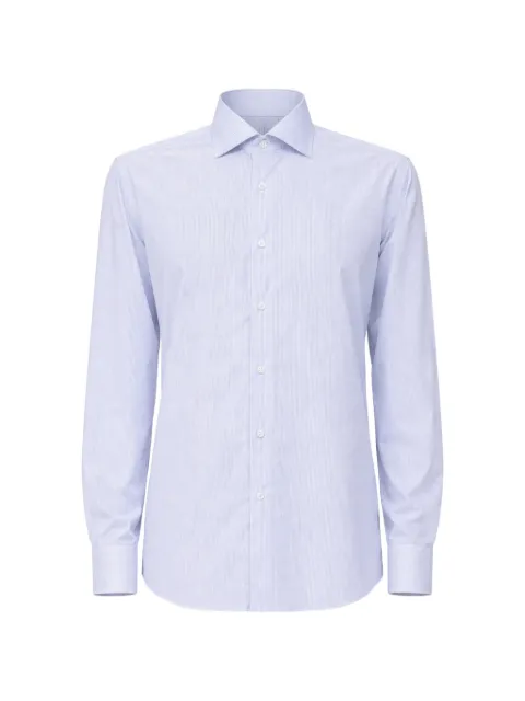 Luigi Borrelli striped long-sleeve shirt Blue PS10162
