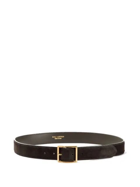 Nili Lotan Gabriele suede belt Brown 12889L96