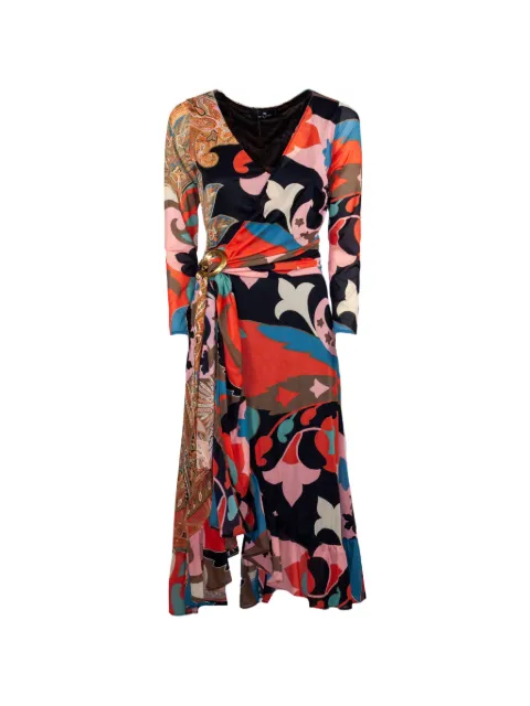 ETRO paisley-print buckled dress Orange WRHA064199IAS74X0861