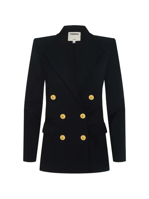 L'Agence double-breasted oversized blazer Black 1999NGX