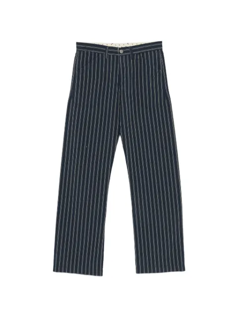 Massimo Alba stripe-pattern trousers Blue SQUALT3280