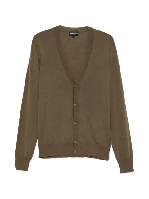 Emporio Armani button-fastening V-neck cardigan Green EM005802AF25400