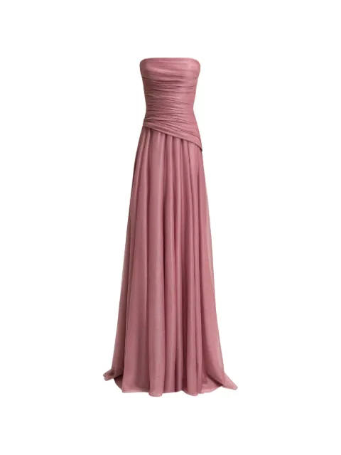 Gemy Maalouf strapless shimmer-finish gown Pink EDPF252067LD