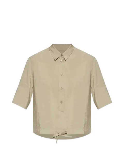 Maison Kitsuné drawstring-hem short-sleeve shirt Neutrals QW00406WF4057