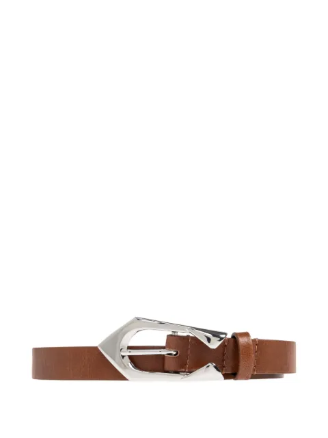 IRO engraved-buckle leather belt Brown WM50CUFF