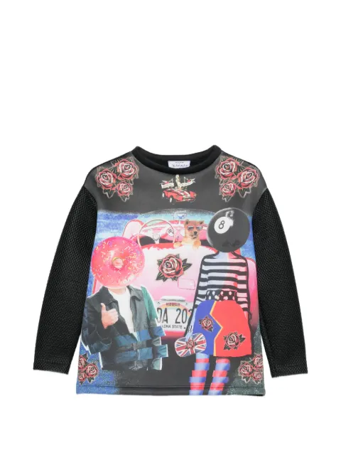 The Artistylist graphic-print textured-finish sweatshirt Black CARSWEATER