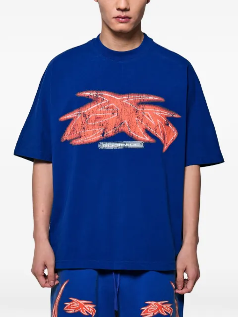 GODMADE GM Vivid graphic-print T-shirt Blue GMT010170