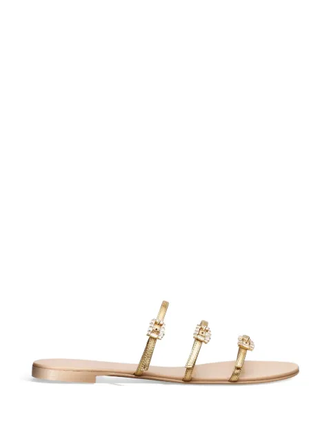 Temperley London Eclipse flat sandals Gold TLE6000002