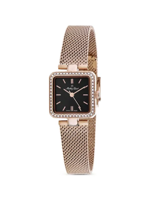 Mathey Tissot Fleury XIV crystal-embellished 23mm watch Black FOO2PN