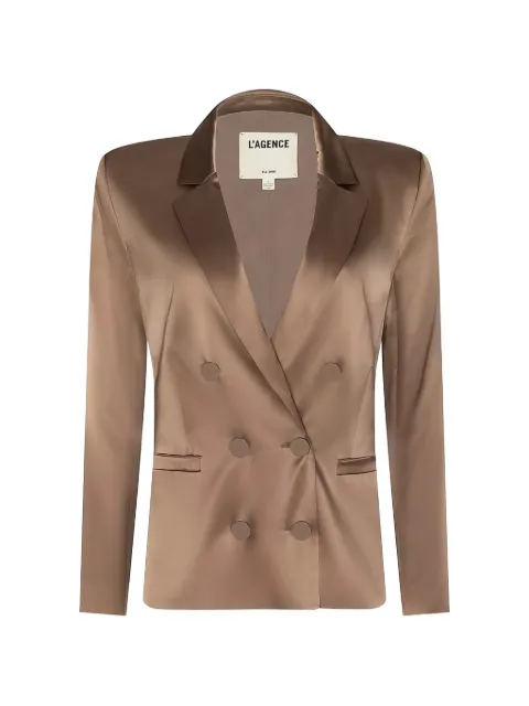 L'Agence Sena double-breasted blazer Brown 10053CHMPRTB