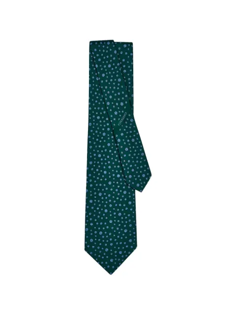 Ferragamo polka-dot silk tie Green 792639