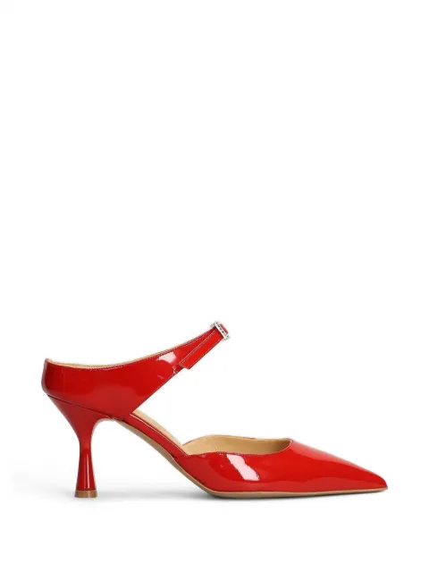 Fratelli Russo patent-finish crystal-embellished pumps Red TUCCIAS2616
