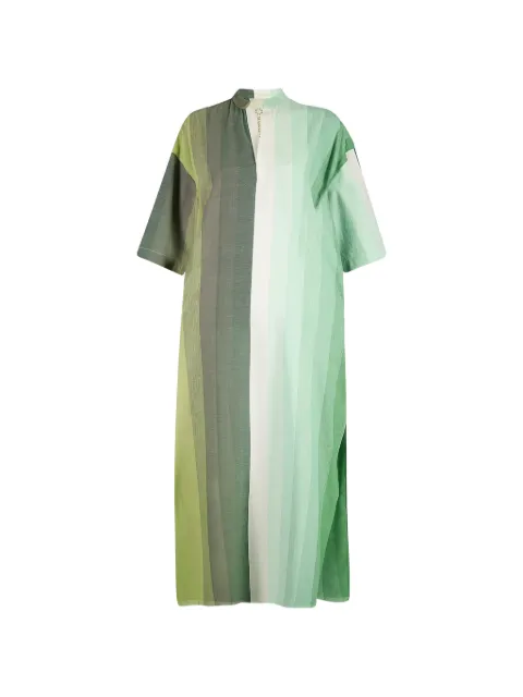 Marrakshi Life striped cotton kaftan Green HS25020