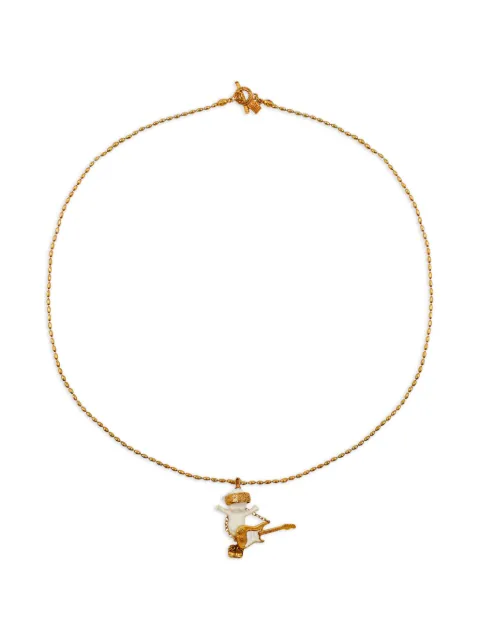 Gem Kingdom Rock-A-Bye Baby porcelain-pendant necklace Gold 74029