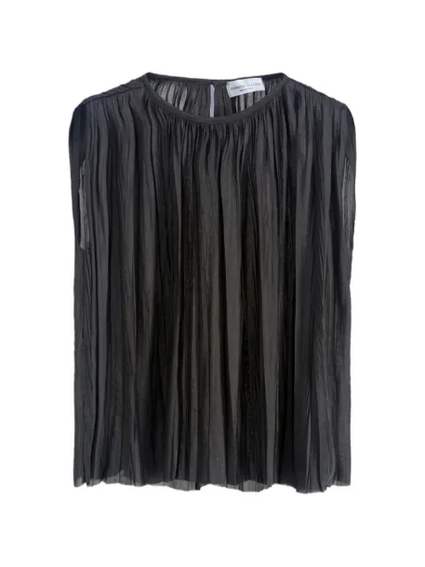 Roberto Collina pleated sleeveless top Brown 261FXA57038