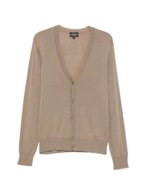 Emporio Armani V-neck button-up cardigan Neutrals EM005802AF25400