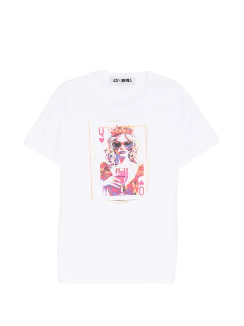 LES HOMMES printed T-shirt White 261L04007