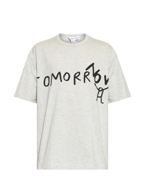 Comme Des Garçons Shirt graphic-print cotton T-shirt Grey FQT034