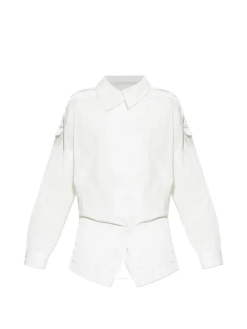 IRO Wouna epaulette-detail twisted-waist jacket White WM07WOUNA