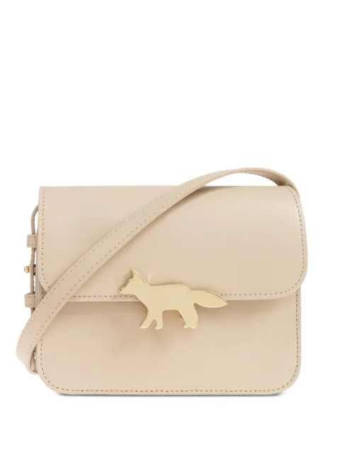 Maison Kitsuné Edie fox-plaque shoulder bag Neutrals QU05170LR0001