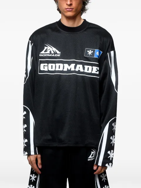 GODMADE logo-detail T-shirt Black GMLSJ011871