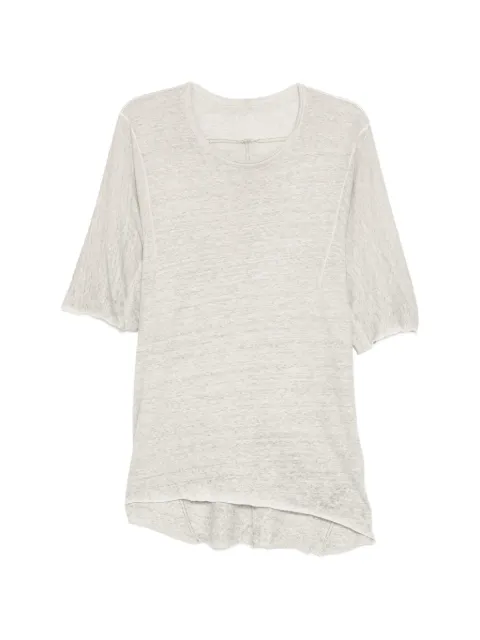 69 BY ISAAC SELLAM raw-edge short-sleeve T-shirt Grey LOYALTJERLINALU