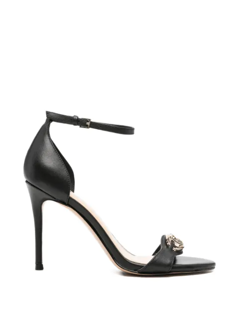 GUESS USA logo-plaque leather sandals Black FLJKABLEA03BLACK
