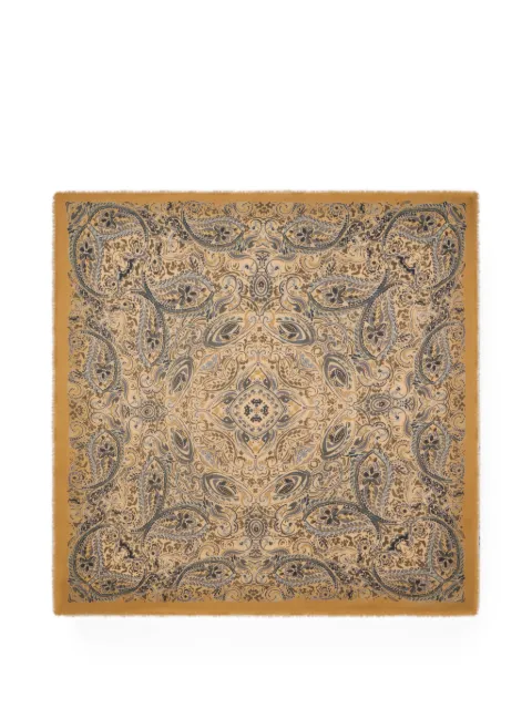 ETRO modal and cashmere shawl with floral Paisley motif Neutrals WAYA0001AK19I
