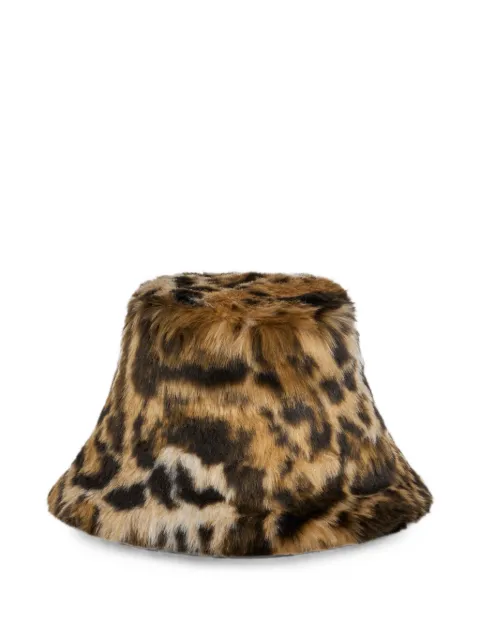 ETRO leopard-print faux-fur bucket hat Brown WAQA000899TES13