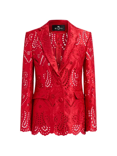 ETRO paisley-broderie blazer Red WRCA003499TLS16