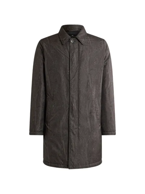 ETRO padded raincoat with Arnica motif Black MRBA011499SASZ5