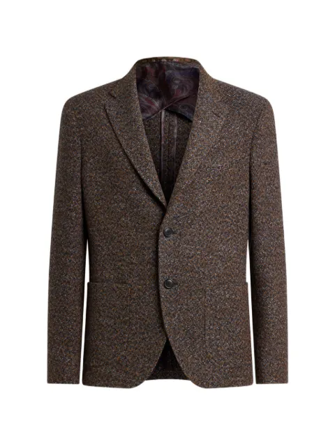 ETRO basketweave single-breasted jacket Brown MRCA008799TTB1E