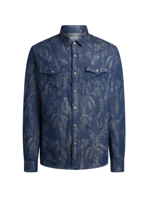 ETRO all-over jacquard-motif shirt Blue MRNE000599TJC12