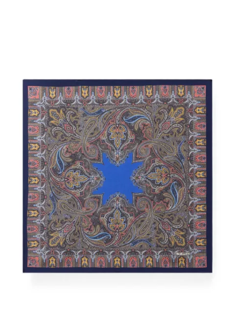 ETRO geometric Paisley-print pocket square Blue MAUA0004AK1BM