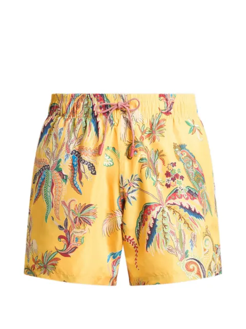 ETRO palm tree-print swim shorts Yellow MRPB000299SPS11