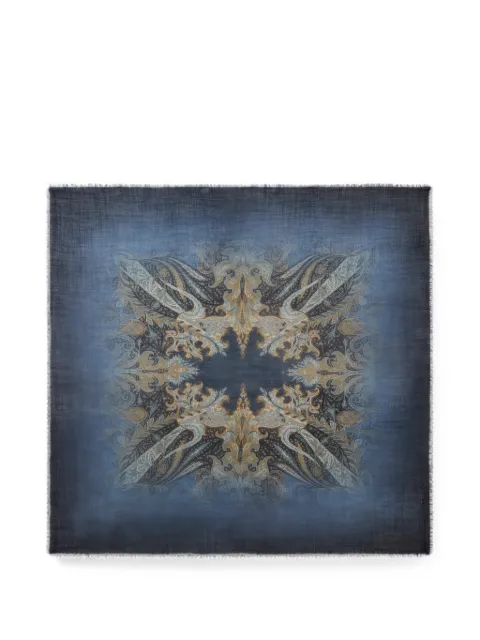 ETRO faded paisley-print scarf Blue MAXA0011AK1BO