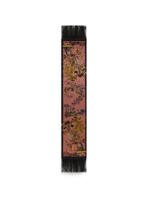 ETRO leopard-pattern velvet scarf Pink WATA0052AK1CH