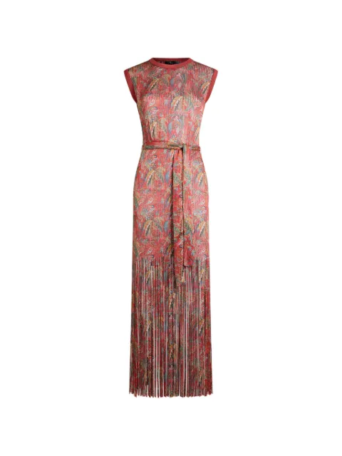 ETRO paisley-print fringed maxi dress Red WRKA0165AK12L