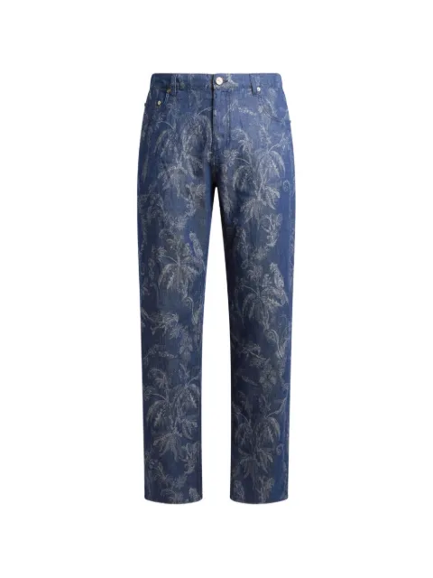 ETRO all-over jacquard-motif jeans Blue MRNB002199TJC12